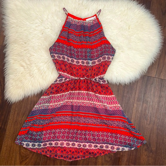 Lush Dresses & Skirts - LUSH Women’s Size Small Multi Colored Razor Top A-Lined Flowing Summer Dress